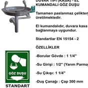 Resim EZEL HİJYEN Ea 2018 Acil Göz Yıkama Duşu - Duvar Tipi (PASLANMAZ) 