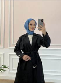 Resim Esre Store Tesettür Trençkot Si?yah 