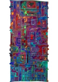 Resim Renkli Geometrik Desen Maske 4 Mevsim Motosiklet Ve Outdoor Bandana - Balaklava Dn0384 Mor 