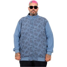Resim Mode Xl Büyük Beden Erkek Hırka Dik Yaka U25820 