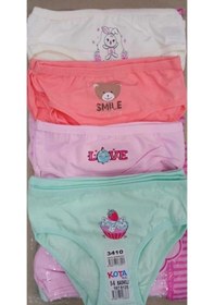 Resim Kota 3410 Kız Çocuk Renkli Baskılı Slip Külot 6 Adet 001 