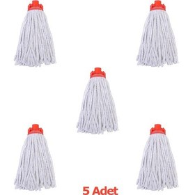 Resim Titiz İspanyola Yedek Vidalı Cotton Mop / Mop Başlığı / Paspas Ucu - 5 Adet 