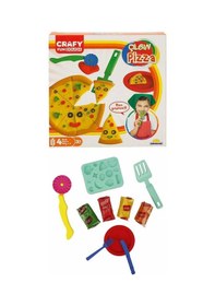 Resim Mey İthalat Crafy Çılgın Pizza Oyun Hamuru Seti 200 G 10 Parça Sarı 