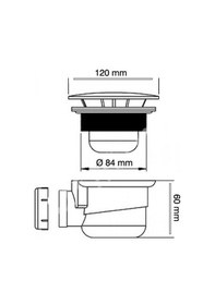 Resim Duş Teknesi Sifonu Gider Trobleni Geniş Beyaz 