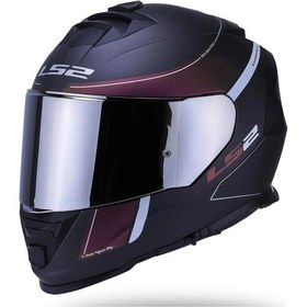 Resim Ls2 Storm 2 Velvet Full Face Motosiklet Kaskı Şeffaf + Gökkuşağı Vizörlü Mat Siyah - Gök Kuşağı 
