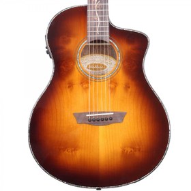 Resim Washburn BTV-BLKBCE Bella Tono Vite Black Burl Elektro Akustik Gitar 