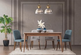 Resim Retro Yemek Odası Takımı 