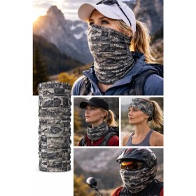 Resim Colizon Unisex Motosiklet Maskesi Bandana - Uv Korumalı Termal Outdoor Boyunluk-Buff 