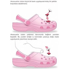 Resim Crocs Terlik Süsü Ve Aksesuarı , Çanta Süsü Jibbitz Papatya Magic 01 Görsel Figür Aksesuar Fuşya-lila-sarı 