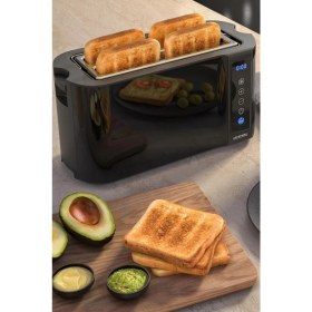 Resim 4 Dilimlik Uzun Slotlu Ekmek Kızartma Makinesi Dokunmatik Panel, 7 Seviyeli 