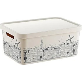 Resim Stafi Desenli Çok Amaçlı Kapaklı Kutu 4,5 Lt Amsterdam 