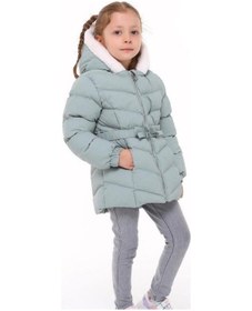 Resim Benitto Kız Çocuk Beli Kemerli İçi Peluş Detaylı Mont-14761 Mint 
