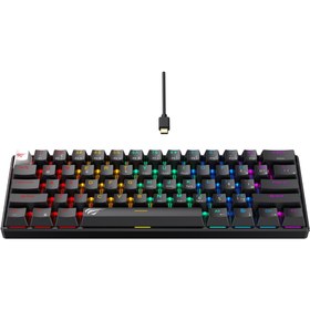 Resim Havit Gamenote Kb903l %60 Mekanik Blended Aydınlatma Oyuncu Klavyesi - 61 Tuş - Red Switch - Türkçe Q 