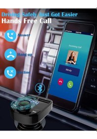 Resim Büro Ev Ofis Arabası İçin Araç İçi Qc 3.1a Usb Pd /tf Fm Transmitter 