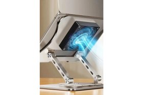 Resim Gampus 360° Dönebilen Metal Katlanabilir Kendinden Soğutuculu Laptop Notebook Laptop Standı Yeni Nesil 