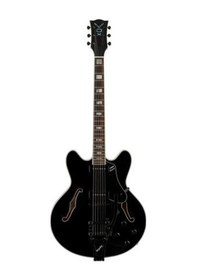 Resim Vox Bobcat V90b-bk Semi Hollow Body With Bigsby Elektro Gitar 