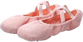 Resim Yetişkin Kadınlar İçin Tam Bale Ayakkabıları Hafif Tabanlı Yoga Halk Dansı İçin Bale Dans Ayakkabıları Beden 40 