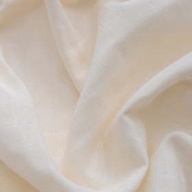 Resim Müslin Bezi Örtü Düz Renk - Krem 120x120 cm + 4 Adet Ağız Mendili 