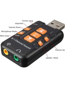 Resim Temiz Pazar 8.1 USB Ses Kartı Virtual Sound 3D - USB Harici Ses Kartı Chipli Versiyon 