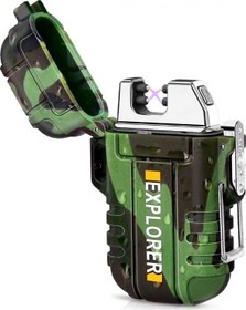 Resim Explorer Explorer Yeşil Su Geçirmez Alevsiz Elektrikli Çakmak - U.s.a 
