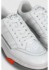 Resim Lufian Edwın Beyaz-gri Erkek Hakiki Deri Spor Ayakkabı Beyaz 