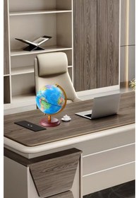 Resim Dekoratif Işıklı Masa Üstü Dünya Küre Mavi 23x31cm Alk5260 
