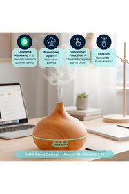 Resim XYZ 550Ml Aromaterapi Difüzör, 7 LED Renkli Işık, Uzaktan Kumandalı, Sessiz Çalışma 