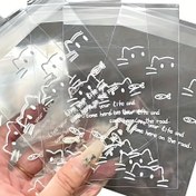 Resim 50 Paket Karikatür Balık ve Kedi Desenli OPP Takı Hediyelik Çantalar, Hediyeler ve Lezzetler için Plastik Parti Favor Paketleme 