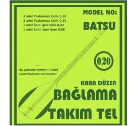 Resim Practika Bağlama Aksesuar Tam Takım Tel 0.20 Batsu 