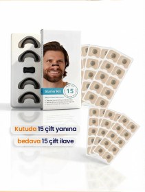 Resim Mıknatıslı Burun Bandı Seti Horlama Önleyici 15 +15 Adet Çift Mıknatıslı Bant Hediye 