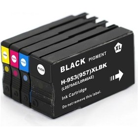 Resim Premium Hp Officejet Pro 7740 Uyumlu 4 Renk Kartuş Seti 