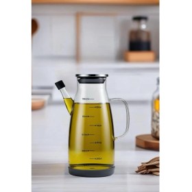 Resim Zürih Collection Tekli Metal Kapaklı Yağdanlık Slikon Altlıklı Paslanmaz Çelik Kapak Yağdanlık 1000 ml 