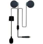 Resim Ganzhoushop Yurt Sadece Motosiklet Mikrofon Mic Kulaklık Kulaklık Kulaklık Kask Kablosuz İle Için Handsfree Dışından Bt-22 Bluetooth Bir A 5.0 Ks A 