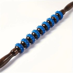 Resim Willowhaven Ahşap Saplı Köpük Rulo Manuel Tetik Noktası Ağrıyan Kaslar İçin Mavi 45x5x5 Cm Mavi 