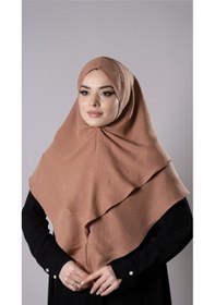 Resim Hürrem Bone Yavruağzı Pratik Hazır Geçmeli Tesettür Eşarp Pamuk Caz Kumaş Çift Katlı Çapraz Hijab 2304 35 