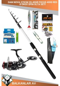 Resim Dam Nova 270cm 20-40gr Focus 4000 Red 8 Örgü Spin Olta Seti 