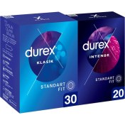 Resim Durex Klasik Kondom 30 Lu Ve Intense Uyarıcı Prezervatif 20 Li 