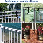 Resim Quirky Quar 4pcs Ayarlanabilir Havuz Direği Askıları, Metal Çit Kancaları Teleskopik Direkler Için Havuz Alet Tutucu Skimmers Ağları Fırçalar (Yurt Dışından) 