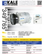 Resim KALE Opel Klima Kompresoru Corsa B 93>02 Tigra A 93>02 - 349765 