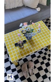 Resim MozaiKristaL Tüm yüzeyler için 50x50mm. Sarı, 31,5x31,5cm. Fileli Cam Mozaik. (5 File Karo=0,5m2 Fiyatıdır) 