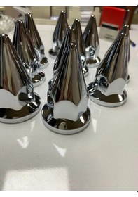 Resim Sivri Mermi Bijon Kapağı Krom Renkte Ve Sökme Aparatlı 19 Mm 