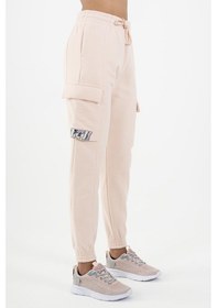 Resim Maraton Sportswear Comfort Kadın Dönüşlü Paça Basic Pudra Eşofman Altı 22974-pudra Pudra 