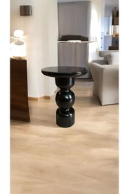 Resim Simillo Home&Living WOOD Wooden Ahşap Karpuz Model Tekli Mantar Yan Sehpa Modern Siyah Renk Fiskos 