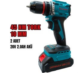 Resim Kömürsüz Akülü Vida Seti 10MM 20V 2.0AH Güçlü ve Hafif Kullanım Kolay 