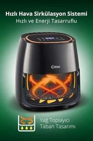 Resim Kiwi Dijital Yağsız Fritöz Air Fryer 5 Lt KAF-5536 