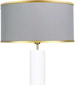 Resim MİNİMAL E-TİCARET & BİLGİ TEKNOLOJİLERİ Maxi Beyaz - Gold Abajur (Vizon BEJ) 