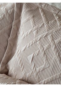 Resim Bedline Tek Yatak Örtüsü Çift Kişilik Zen Bej 230x240 Cm 
