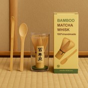 Resim 3'lü Matcha Çay Seti Bambu Çay Kaşığı, Blender ve Kaşık ile - Geleneksel Japon Çay Töreni Kiti, Saklama Kutusu Dahil, Dayanıklı Bambu Yapısı, Ev Mutfağı Kullanımı için Mükemmel, Çay Severler için İdeal Hediye 