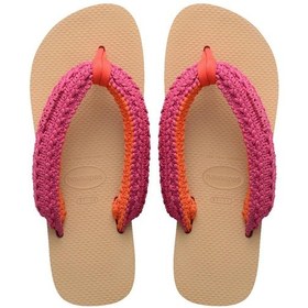 Resim Top High Chunky Boho Rust Kadın Parmak Arası Terlik-7192 Pas Rengi 