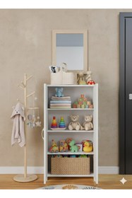 Resim Kzy Mobilya 110 Cm Oyuncak Dolabı Organizer Dolabı Beyaz 